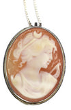 Sterling Goddess Diana Cameo Brooch Pendant with Chain c1977 - Premier Estate Gallery 2