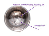 Antique Silver Thimble Ketchum & McDougall Unengraved Sterling Fan Design
