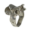 Vintage Solid Cast Silver Saddle Ring c1950s Cowboy Cowgirl Ring - Premier Estate Gallery 
