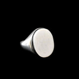 1950s European Silver Men's Signet Ring Ready for Engraving Initials - Premier Estate Gallery 