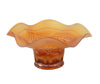 Antique Northwood Carnival Glass Marigold Small Ruffled Hat Whimsy Bowl Cable and Grape 7" - Premier Estate Gallery