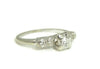 14k Vintage Diamond Engagement Ring White Gold .34 ctw VS1