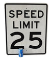 Authentic Big Road Sign 25 mph Speed Limit 30X24 inch Reflective Industrial Man Cave - Premier Estate Gallery 1