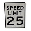 Authentic Road Sign 25 MPH Speed Limit Big 30X24 inch Vintage Industrial Sign - Premier Estate Gallery