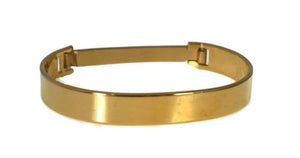 1970s Gold Plate Speidel ID Bracelet Hinged Cuff Great Vintage Style Orig Box - Premier Estate Gallery 