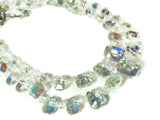 1950s Crystal Bead Choker Necklace Emerald Cut Iridescent Wedding Vintage - Premier Estate Gallery
 - 3