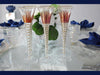 Bohemian Glass Gold Decorated Champagne Flutes Cranberry Flashed - Premier Estate Gallery 