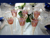 Bohemian Glass Gold Decorated Champagne Flutes Cranberry Flashed - Premier Estate Gallery 6