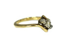 Vintage 14k Yellow Gold Diamond Promise Ring Dainty