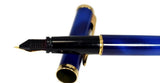 Vintage Waterman Preface Fountain Pen Blue Lacquer France 18k Nib