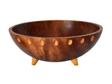 Danish Modern Baribocraft Large Wood Bowl Natural Decors MCM Teak Stain - Premier Estate Gallery 2