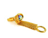Vintage Men's Cufflink Tie Tack Set Mesh Gold Tone Iridescent Stones - Premier Estate Gallery
 - 3